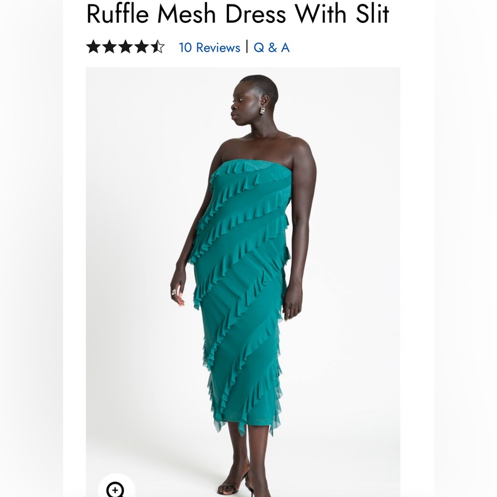 NWT Eloquii stylish strapless teal dress